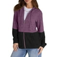 thumbnail image 2 of Rosvigor Womens Oversized Hoodies Lightweight Color Block Sweatshirts for Women Casual Hooded Shirts, 2 of 7