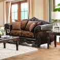 thumbnail image 2 of Majestic Royal 5 Piece Set Living Room Furniture Traditional Sofa Loveseat Pillows Cushion Brown Chenille Fabric Coffee Table End Tables Included USA, 2 of 11