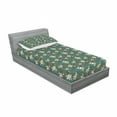thumbnail image 3 of Tropical Bedding Set with Sheet & Covers, Blossoming Hawaiian Flora Exotic Petals and Fern Illustration Sketch Style Spring, Printed Bedroom Decor 2 Shams, 4 Sizes, Multicolor, by Ambesonne, 3 of 3