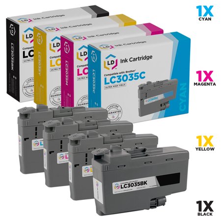 LD Compatible Replacements for LC3035 Ultra High Yield Cartridges: Black  Cyan  Magenta  Yellow 4-Pack for MFC-J995DW & MFC-J995DW XL
