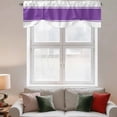 thumbnail image 3 of Classic Purple Tie Up Valances Curtain, Adjustable Kitchen Solid Color Stripe Pure Line Valances for Windows Decor, Rod Pocket Short Curtains Set for Bedroom/Bathroom, 54"x18", 3 of 9