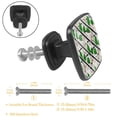 thumbnail image 3 of 4 Pcs Cabinet Handle Drawer Pulls Floral Stripe Flower Knobs with Screws Square Furniture Office Cabinet Knob Decoration, 3 of 7