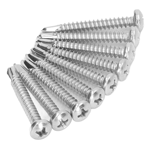 Surtido De Tornillos Autoperforantes, Rosca Limpia Y Precisa, Cabeza Redonda De Acero Inoxidable 304, Kit De Tornillos Autoperforantes, A Prueba De óxido, Antideslizantes, ANGGREK Tornillo autoperforante