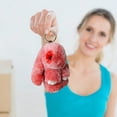thumbnail image 6 of Bunny Plush Keychain key 6" Cute Chains for Women Plush Bag Charm Easter Basket Stuff Mother's Day Gifts Red, 6 of 8