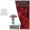thumbnail image 5 of Red Rose Curtains, Romantic Valentines Rose Window Treatments Rose of Love Heart Blackout Drapes for Bedroom Kitchen Living Room Woman Home Decor W42xL63in, 5 of 6