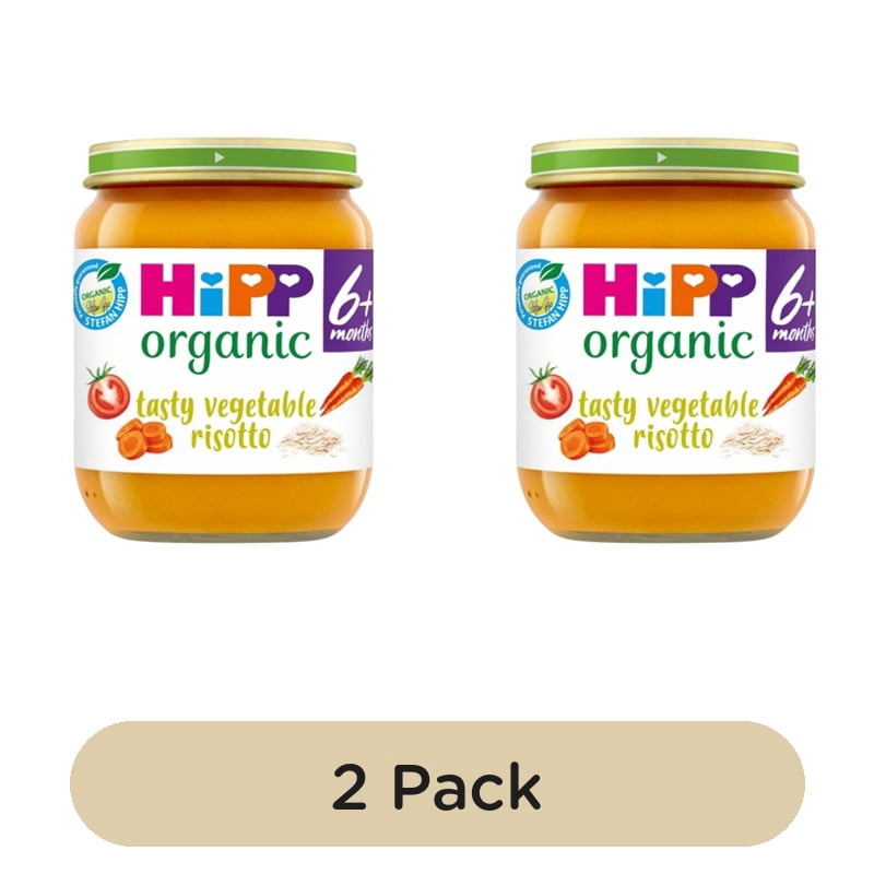 HiPP Organic Tasty Vegetable Risotto Baby Food Jar 6+months 125g, British Import (Pack of 2)