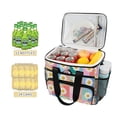 thumbnail image 2 of FORMRS Insulated Cooler Bag 24 Cans Capacity Soft Leakproof Lunch Box with Side Pockets, Pink Checkered Daisy, 2 of 7