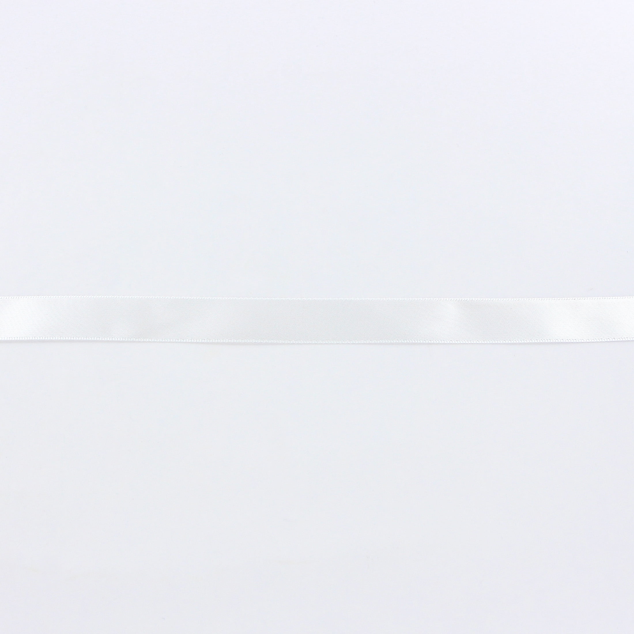 UNIQUE CREATIV, Ribbon, Single Face Satin, White, 100% polyester, 9mm x 5.5m ( ⅜" x 6 yds)