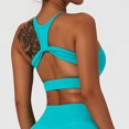 thumbnail image 4 of Sujetador deportivo de secado rápido con cuello halter, cómodo y suave, sujetador de entrenamiento de alto impacto para mujer Viridis 10 M, 4 of 7