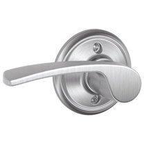 Schlage F170-MER-LH F-Series Merano Single Dummy Left Handed Door Lever, Satin Chrome