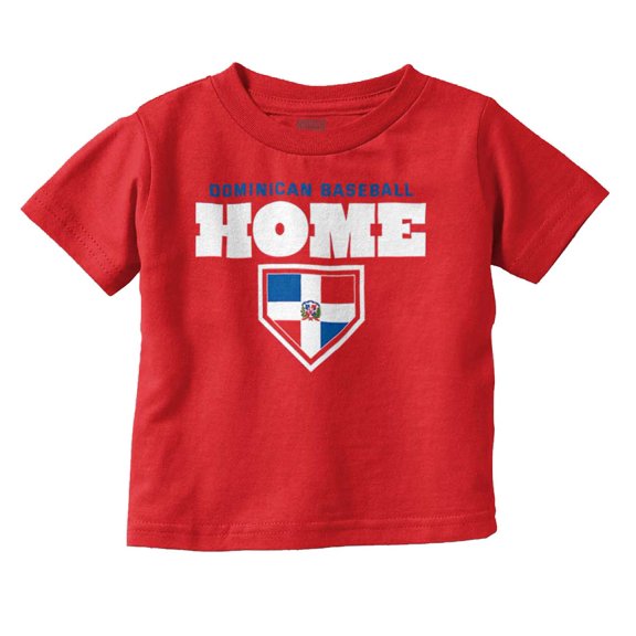 Dominican Republic Home Plate Base Toddler Boy Girl T Shirt Infant Toddler Brisco Brands 6M