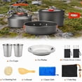 thumbnail image 3 of XINcc Camping Cookware Utensils Kitchen Supplies Outdoor Gear for Hiking Backpacking Car Camping Survival Kit 17pcs, 3 of 9