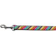thumbnail image 1 of Striped Rainbow Nylon Dog Leash 5/8 Inch Wide 6Ft Long, 1 of 1