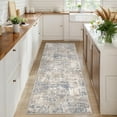 thumbnail image 1 of BERTHMEER 2'x8' Runner Rugs for Hallways Bathroom Bedroom Entryway Entrance Kitchen Abstract Non Slip Washable Modern Contemporary Distressed Indoor Runner Rugs, Beige, 1 of 4
