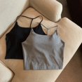 thumbnail image 7 of Sexy Casual Spicy Girl Slim Fit Sling Hanging Neck with Breast Pads Women's Camisole Tank Top Short Vest Beautiful Back Underwear PINK, 7 of 7