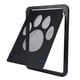 thumbnail image 3 of Puerta mosquitera de plástico negra con diseño de huellas de perro para gatos y perros pequeños., 3 of 12