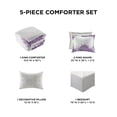 thumbnail image 4 of Comfort Spaces King Size Comforter Set, 5-Piece Floral Bedding Set for All Season, Purple King Comforter Set with Bed Skirt, 4 of 6