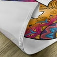 thumbnail image 5 of Ambesonne Oriental Place Mats Set of 4, Colorful Lotus, Standard Size, Sky Blue Orange and Pink, 5 of 6