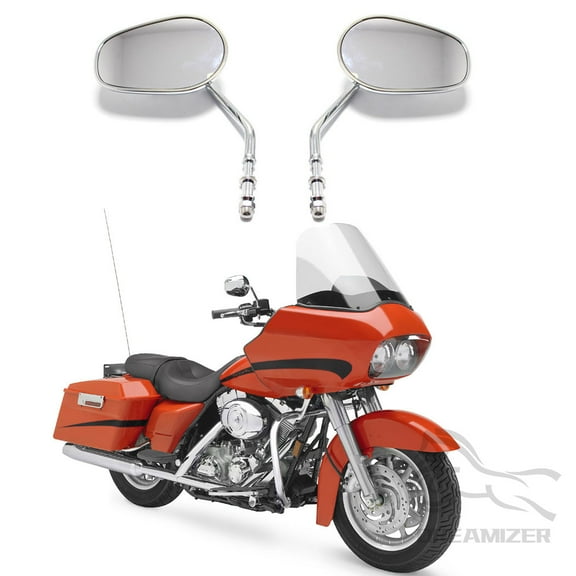 Rear View Mirrors for Harley Davidson-M8 Chrome Side Mirrors for Harley 1982-2022 Sportster Dyna Softail Touring Road Glide Electra Road King Street Glide