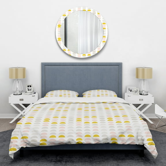 Designart 'Retro Pastel Circular Pattern III' Mid-Century Modern Duvet Cover Set
