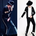 thumbnail image 2 of Abrigo MJ Michael Jackson, chaqueta Billie Jean, guantes, disfraz de fiesta para niños, ropa para adultos, conjunto de Halloween para mujeres, 2 of 5