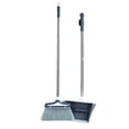 thumbnail image 2 of Broom and Dustpan Set | Stainless Steel | Long Handle Windproof Dustpan with Teeth | Multi-Layer Firm Bristles | Space-Saving Design | 9.84x9.84x28.35in | Silver | 1.5lb, 2 of 7