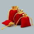 thumbnail image 3 of 50Pcs Gift Bags Gilt-edged Storage Bracelet Bag Cute Luxury Style Cute Luxury Drawstring Drawstring Pouches Makeup Sack Party Favors Present Red, 3 of 8
