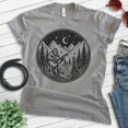 thumbnail image 2 of Bigfoot Playing Guitar T-shirt, Unisex Women's Men's Funny Bigfoot Guitarist Sasquatch Music Camping, Dark Heather Gray, Large, 2 of 6