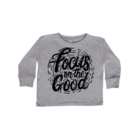 

Inktastic Inspirational Quote Focus on the Good in Black Text Gift Toddler Boy or Toddler Girl Long Sleeve T-Shirt