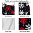 thumbnail image 4 of luoweisi Men's Beach Shorts Quick Dry Swim Trunks with Mesh Lining Christmas Snowflakes L, 4 of 5