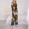 thumbnail image 3 of Pofeuu Cloud Rainbow Winged Dog Print Womens Pajamas Set Long Sleeve Sleepwear Button Down Nightwear Soft Pj Lounge Sets Button Down Pajamas Women-XX-Large, 3 of 7