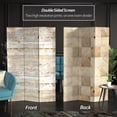 thumbnail image 2 of Oriental Furniture 6 ft. Tall Pale Wood Pattern Canvas Room Divider - 3 Panel, 2 of 7