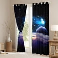 thumbnail image 3 of Girls Galaxy Blackout Curtains Universe Themed Curtains for Boys Girls Outer Space Window Curtains,Teens Purple Galaxy Solar System Universe Space Planet Print Bedroom Curtains,2 Panels 38"Wx45"L, 3 of 5