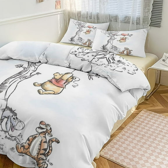 3-Pieces Cartoon The New Adventures of Winnie The Pooh Quilt Bedding Sets, Twin