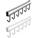 thumbnail image 2 of 2Pcs Pack Multifunctional Hook Rack with 6 Hooks for Hanging Under Shelves and Drying Cups (Black + White), 2 of 5