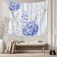 thumbnail image 5 of Hydrangea Striped Tapestry for Bedroom Wall Hanging Tapestry, Vintage Floral Botanical Ceiling Backdrop Tapestries Poster Blanket Wall Decor for Teens Room Living Room Dorm 59" x 90", 5 of 8