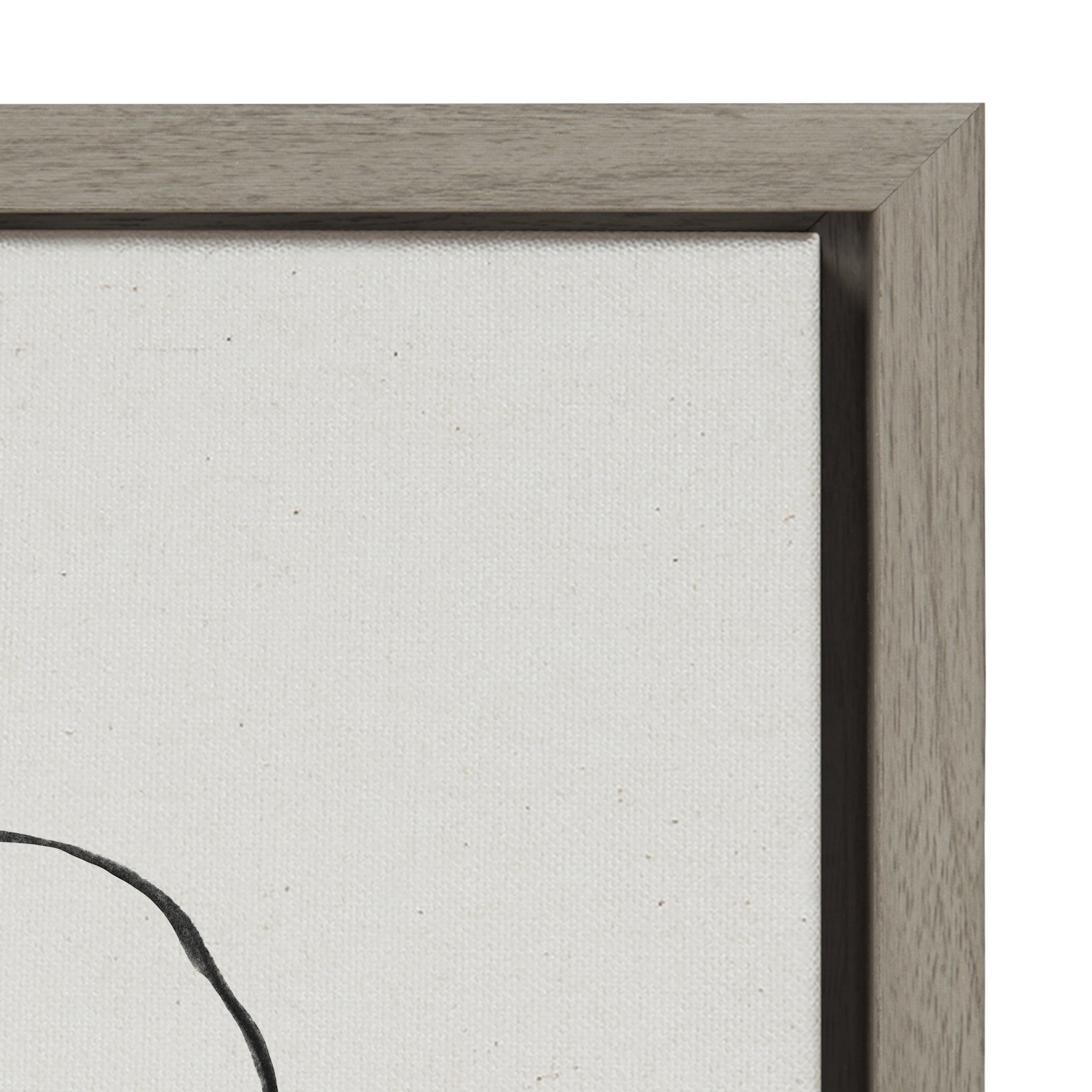 Sylvie Modern Circles and Going in Circles Linen Textured 18 in x 24 in Framed Painting Canvas Art Prints, by Kate and Laurel Set of 2
