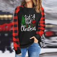 thumbnail image 2 of CNKOO Chemises à Manches Longues Col Rond Pull-Over Motif Raglan Casual Tunique Tops Chemise Imprimé de Noël, 2 of 5
