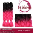 thumbnail image 2 of Ombre Jumbo Braiding Hair Extensions High Temperature Synthetic Twist Hair Multiple Colored Hair, 2 of 5