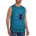 thumbnail image 2 of Pofeuu Spider And Cobweb Print Men's Muscle T-Shirt, Sleeveless, Muscle Tank, Classic Muscle Tee Top For Men Casual Sleeveless Muscle T-Shirt Trendy Clothes-3X-Large, 2 of 7