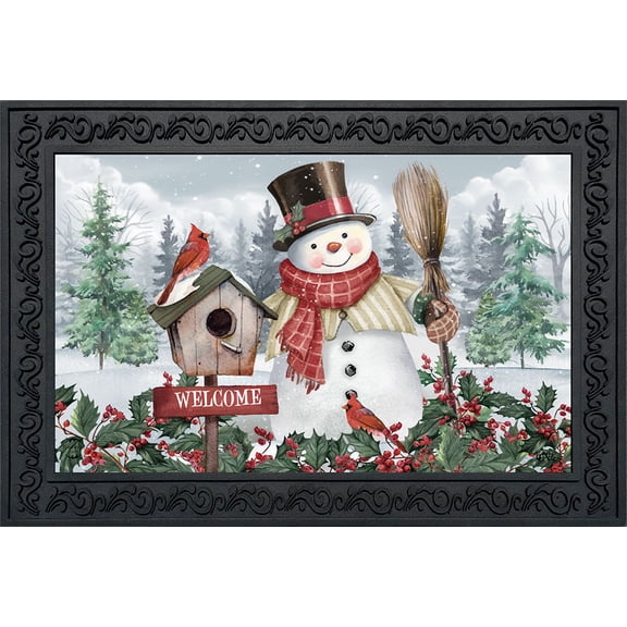 Briarwood Lane Jolly Snowman Welcome Doormat