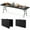 Black, variant on Demi Bonn 8 ft Portable Folding Table 350S Fold-in-Half Table with HDPE Tabletop fordoor Outdoor, Plastic Dining Picnic Party Camping Table, White