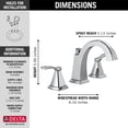 thumbnail image 4 of Delta 35768LF Flynn 2-Handle Widespread Bathroom Sink Faucet in Chrome, 4 of 4
