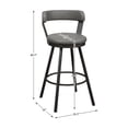 thumbnail image 3 of Lexicon Appert Metal Swivel Pub Height Chair in Mottled Silver/Gray (Set of 2), 3 of 5