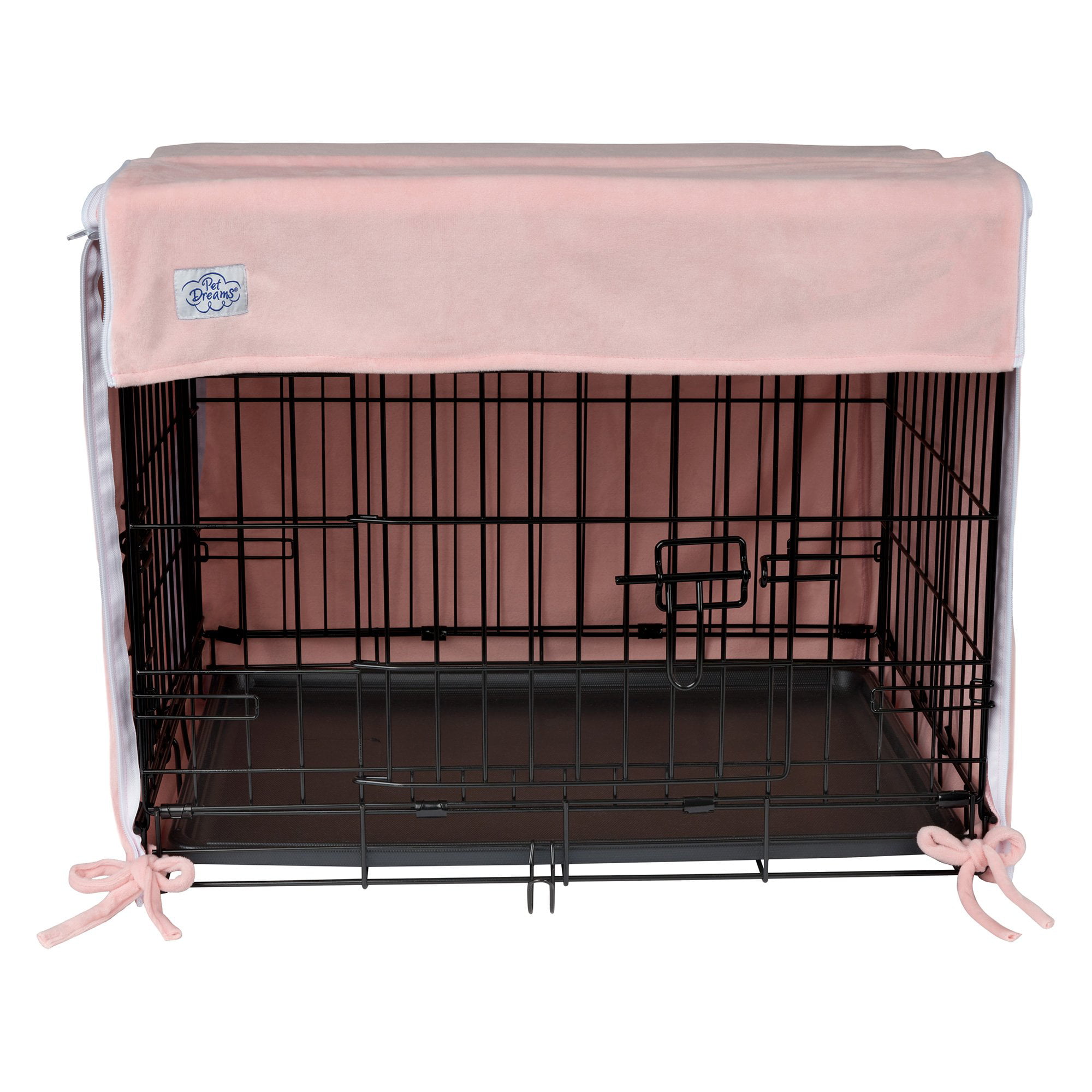Durable Dog Crate Cover Double Door for Large pet Kennel Covers Universal Fit for 24 30 36 42 48 inches Wire Dog Crate Black 