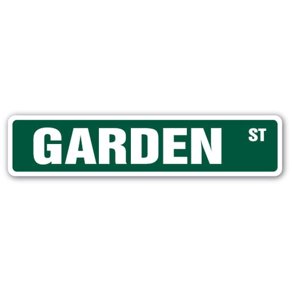 GARDEN Street Sign gardener flowers plants florist home | Indoor/Outdoor | 24" Wide