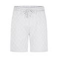 thumbnail image 5 of Mens Sweat Shorts Drawstring Summer Beach Stretch Texture Fashion Running Shorts with Pockets White L, 5 of 8