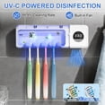thumbnail image 3 of UV Toothbrush Holder, Rechargeable Tooth Brush Smart Cleaner with Light Cleaning Air Drying, 4 Slots & Timer Function Wall-Mounted Holder for Bathroom, 3 of 9