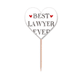thumbnail image 1 of Best lawyer ever Quote Profession Toothpick Flags Heart Lable Cupcake Picks, 1 of 3