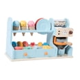 thumbnail image 4 of Juguete de helado de madera, juego de simulación, barra de helados, máquina para hacer café y postres 3 en 1 azul, 4 of 9